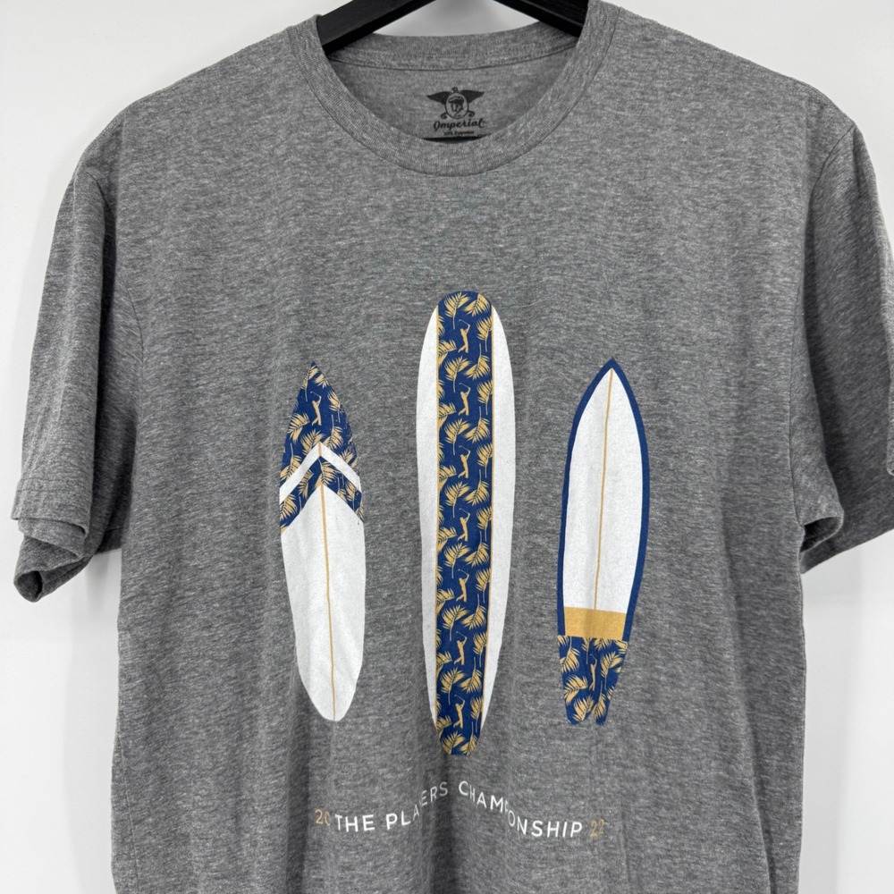 Imperial The Players Championship 2022 Golf Surfboard Graphic T-Shirt Gray Small